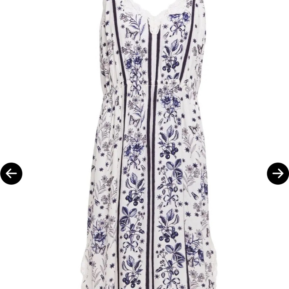 Sandro Lace-trimmed Slip Floral Dress